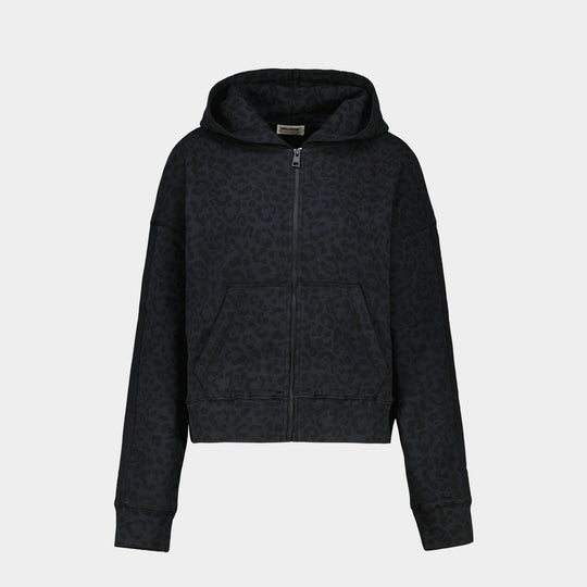 Swee Zip Mo Animalier Hoodie - Zadig & Voltaire - Cotton - Black