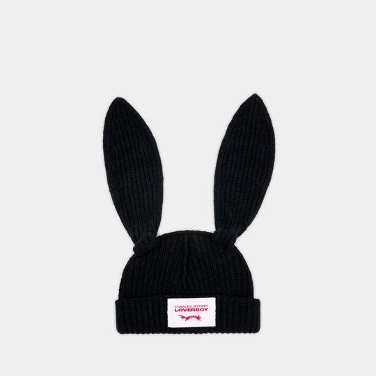 Chunky Rabbit Beanie - Charles Jeffrey Loverboy - Wool - Black
