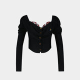 Top Bea Corset Cardi - Vivienne Westwood - Wool - Black