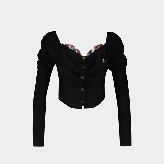 Top Bea Corset Cardi - Vivienne Westwood - Wool - Black