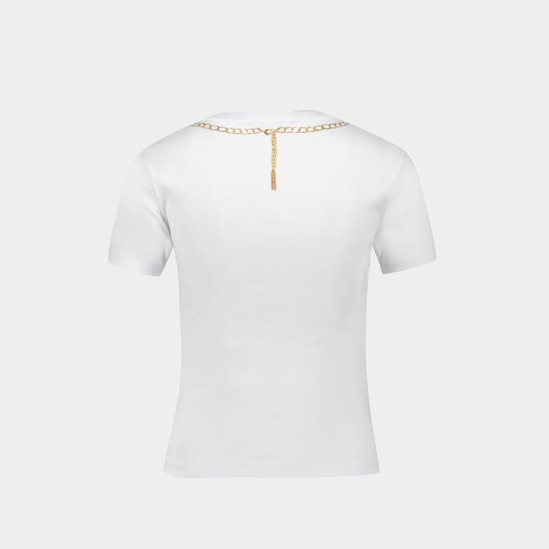 Trompe L'oeil Jewelry T-Shirt - Marine Serre - Cotton - White