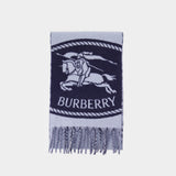 Mu Knight St To Chck Scarf - Burberry - Cashmere - Blue