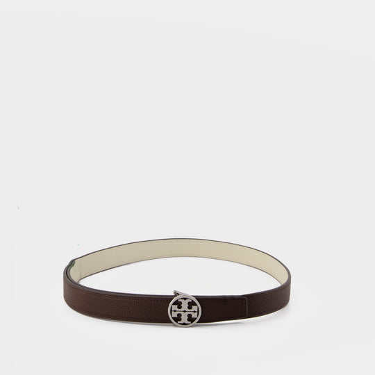 Miller Reversible 1" Belt - Tory Burch - Leather - Brown