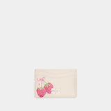 Bou Card Holder - Ganni - Leather - Multicolor