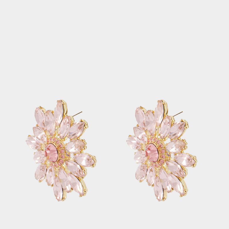 Flower Earrings - SELF PORTRAIT - Metal - Pink
