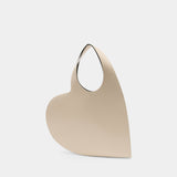 Heart Tote Shoulder Bag - Coperni - Leather - Beige