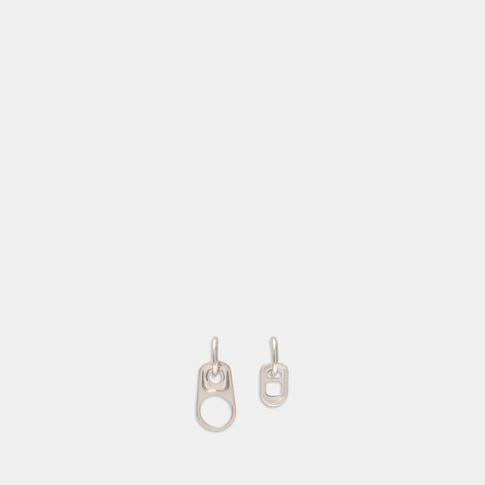 Closure Earrings - MM6 Maison Margiela - Metal - Silver