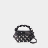 Bou Mini Hearts Purse - Ganni - Synthetic - Black