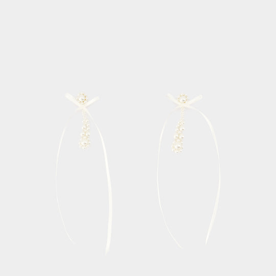 Victorian Earrings - Simone Rocha - Synthetic Pearls - Ivory