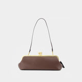 Kisslock Frame 30 Shoulder Bag - Coach - Leather - Brown