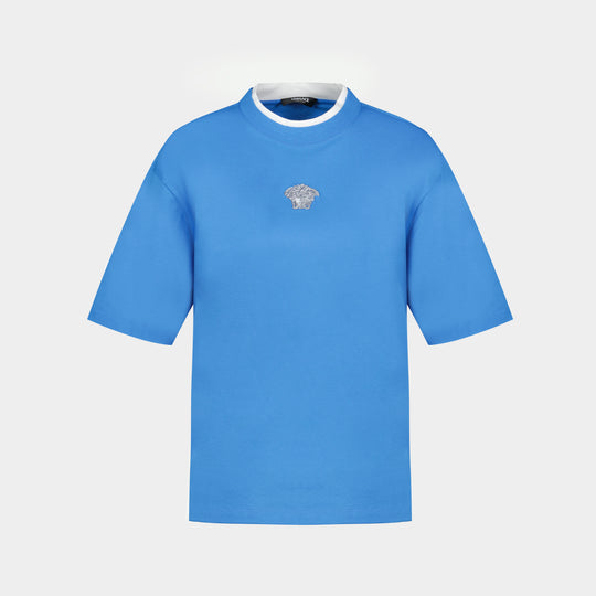 Medusa T Shirt - Versace - Cotton - Blue