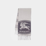 Mu Knight St To Chck Scarf - Burberry - Cashmere - Grey
