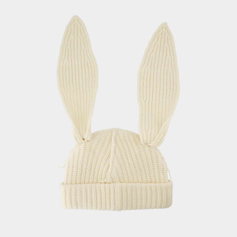 Chunky Rabbit Beanie - Charles Jeffrey Loverboy - Wool - White