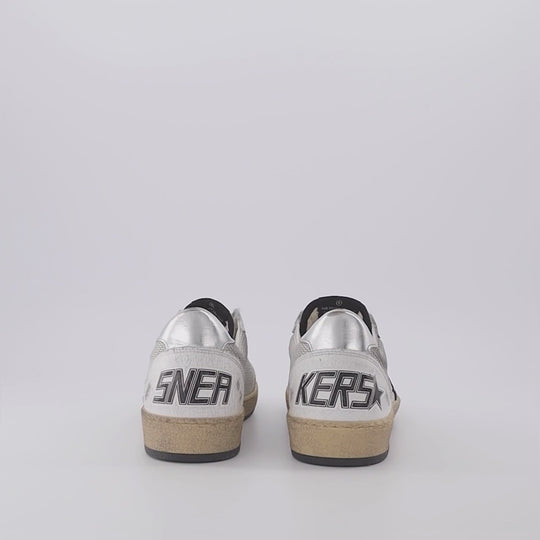 Ball Star Sneakers in White Fabric