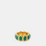 Toy Ring - Ivi - Green Onyx - Or