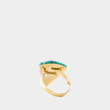 Watermelon Ring - Shourouk - Brass - Multi