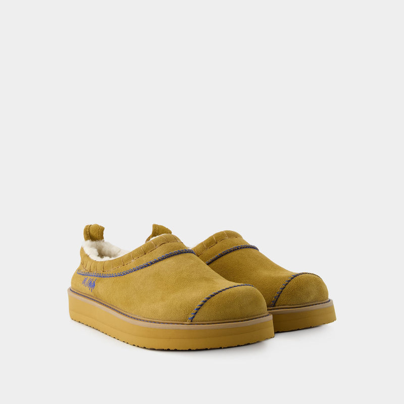 Slides Slip On - Ader Error - Leather - Camel