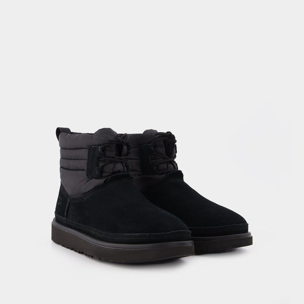 Classic Mini Lace-up Men Synthetic, Black