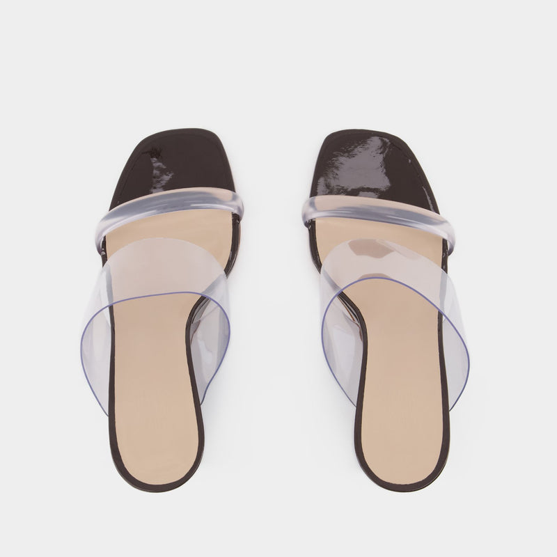 Olympia Wedge Sandals - Maryam Nassir Zadeh - Carob - Leather