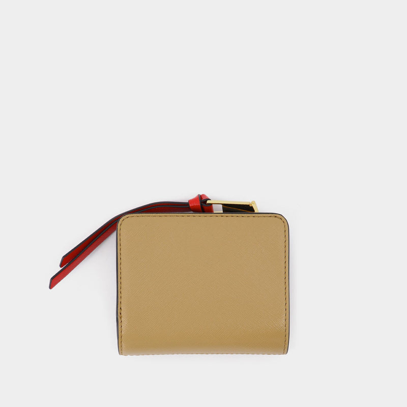 Mini Compact Wallet in Cathay Spice Multi Leather