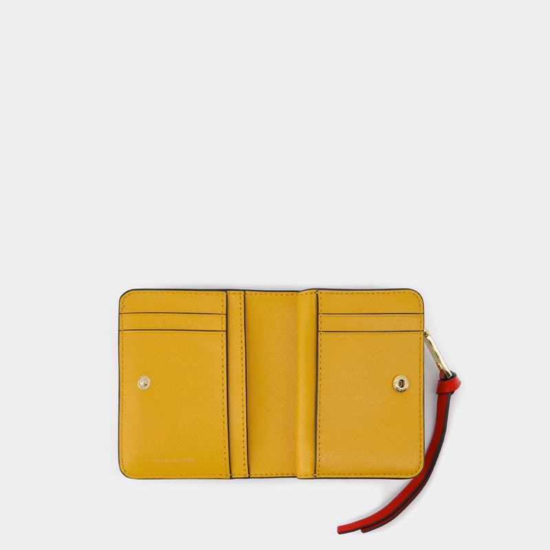 Mini Compact Wallet in Cathay Spice Multi Leather