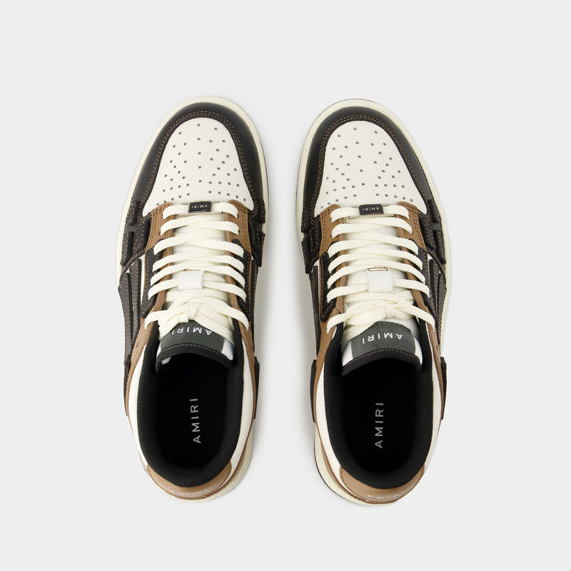 Skel Top Low Sneakers - Amiri - Leather - Black/Brown