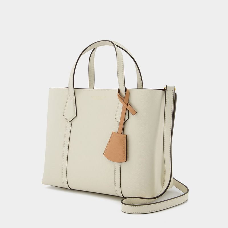 Perry Small Tote Bag - Tory Burch -  New Ivory - Leather