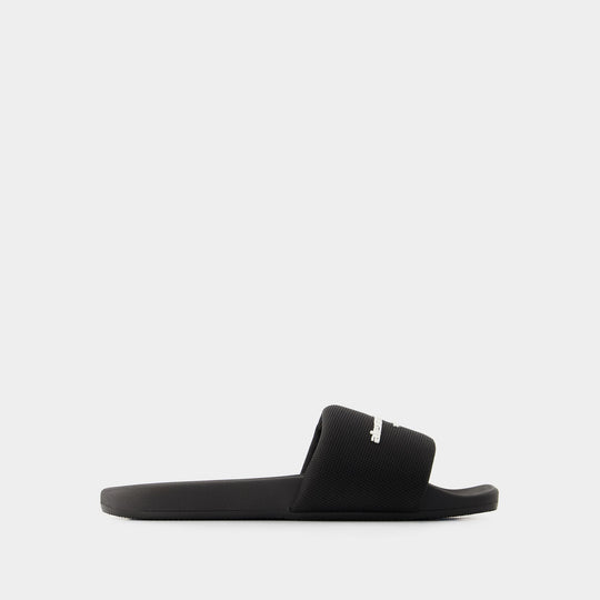 Aw Pool Slides - Alexander Wang - Nylon - Black
