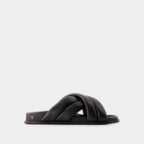 Lizzie Slides Anine Bing Leather Black