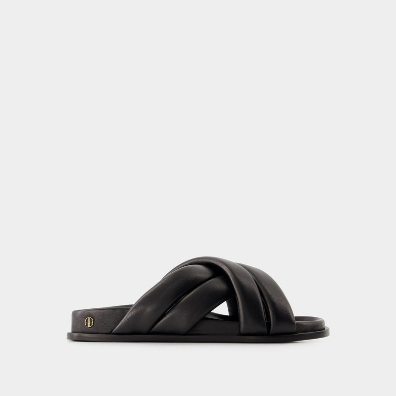 Lizzie Slides - Anine Bing - Leather - Black