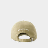 Jeremy Baseball Cap - Anine Bing - Cotton - Green Khaki