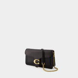 Tabby Chain Crossbody Clutch - Coach - Leather - Black