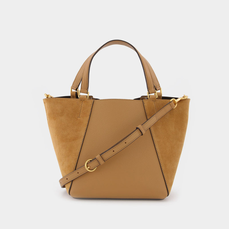 Mcgraw Drawstring Satchel in brown leather