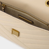 Kira Chevron Small Hobo Bag - Tory Burch -  New Cream - Leather
