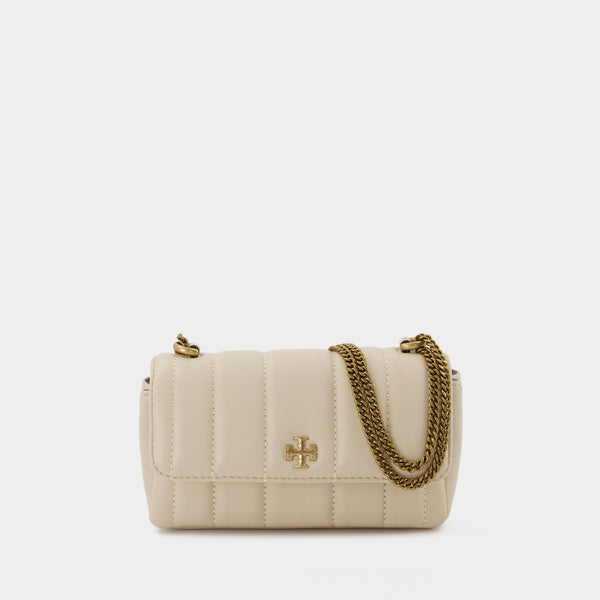 Kira Mini Flap Hobo Bag - Tory Burch -  Brie - Leather