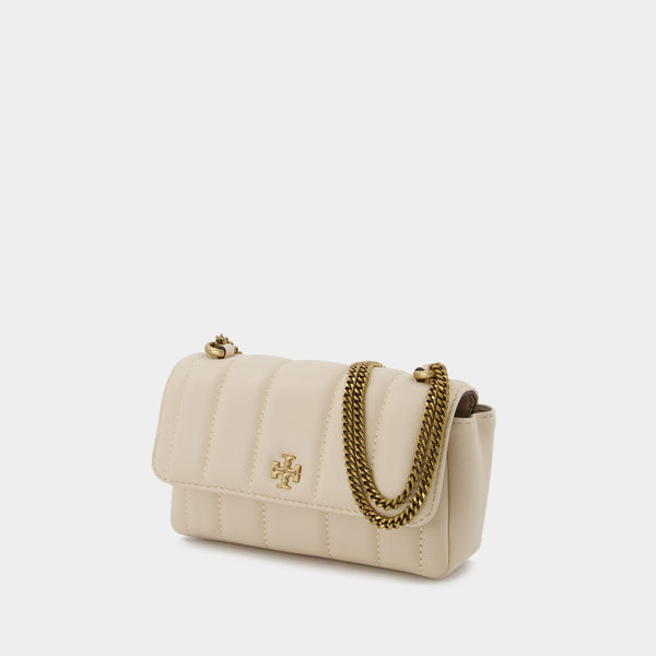 Kira Mini Flap Hobo Bag - Tory Burch -  Brie - Leather