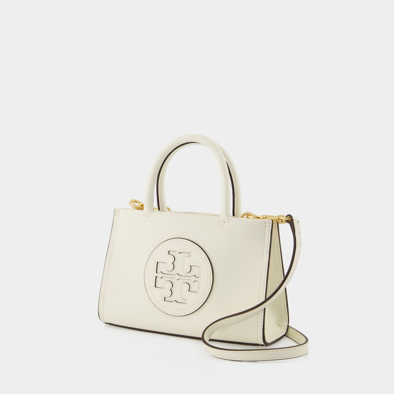 Mini Ella Bio Shopper Bag - Tory Burch - White - Synthetic Leather