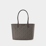 Small Zip Tote Hobo Bag - Tory Burch - Grey - Canva