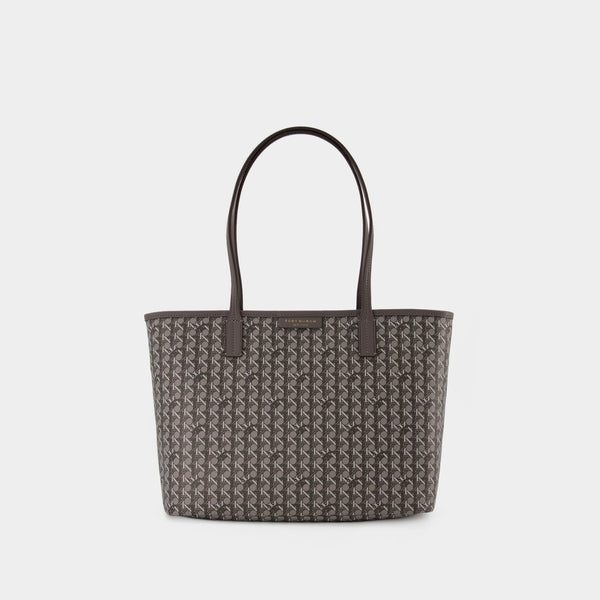Small Zip Tote Hobo Bag - Tory Burch - Grey - Canva