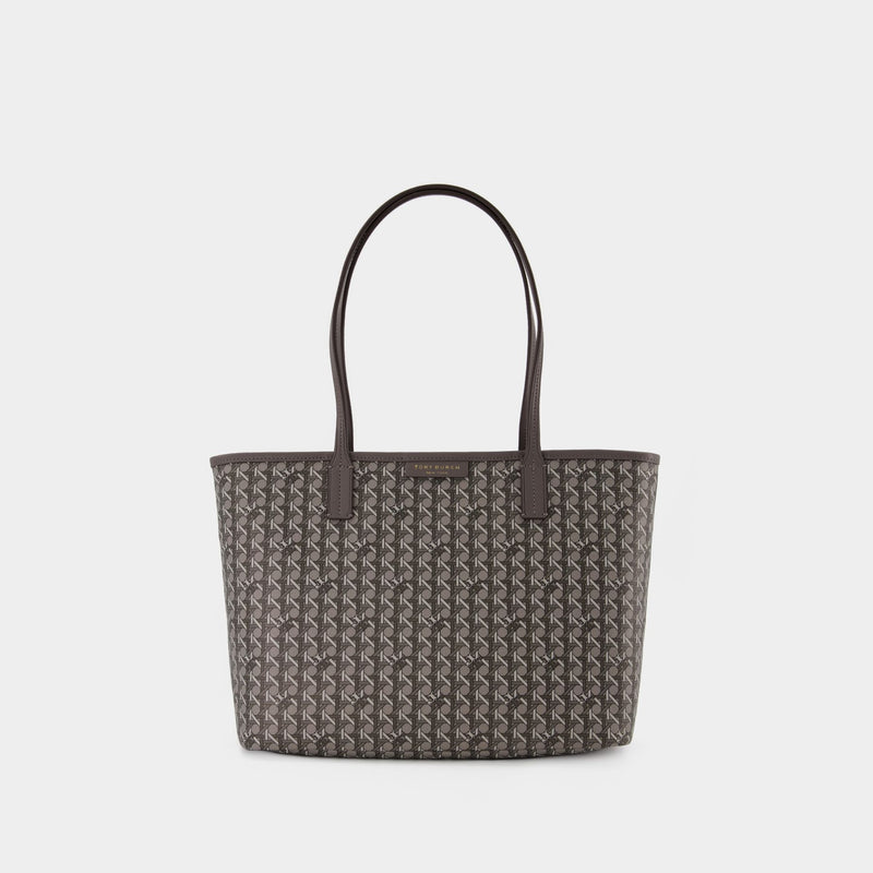 Small Zip Tote Hobo Bag - Tory Burch - Grey - Canva