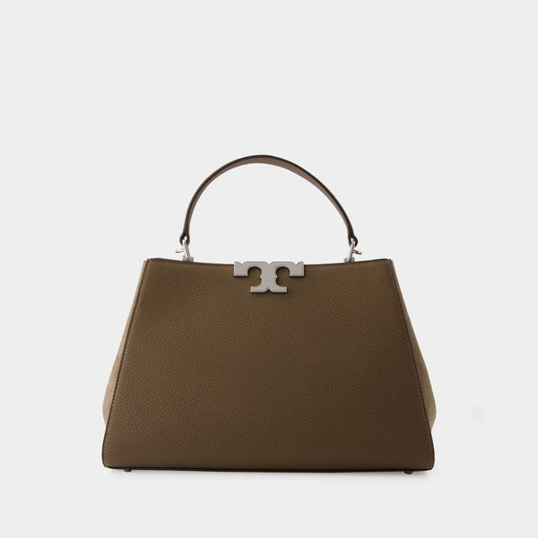 Eleanor Satchel Crossbody - Tory Burch - Leather - Grey