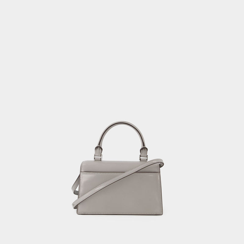 Tory Burch Robinson Small Top-handle Satchel in Gray