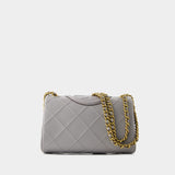 Fleming Soft Small Convertible Bag - Tory Burch - Leather - Grey