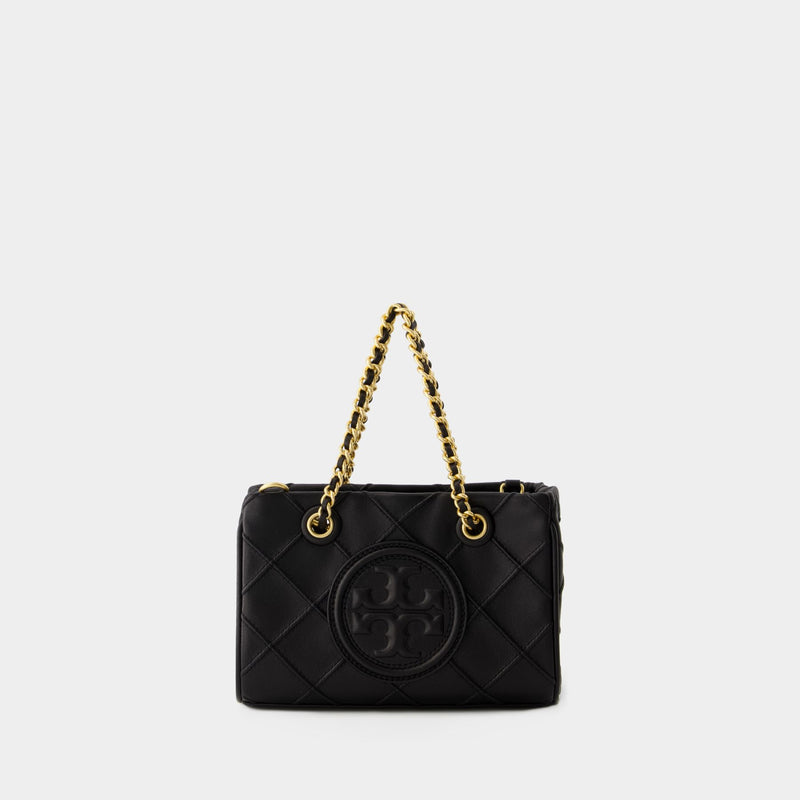 Fleming Soft Mini Chain Shopper Bag - Tory Burch - Leather - Black