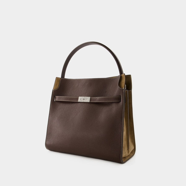 Lee Radziwill Double Bag - Tory Burch - Leather - Brown