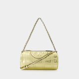 Fleming Soft Barrel Bag - Tory Burch - Leather - Gold