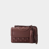 Fleming Small Convertible Bag - Tory Burch - Leather - Brown