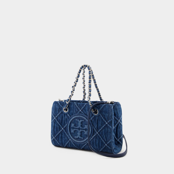 Fleming Soft Mini Shopper Bag - Tory Burch - Denim - Blue