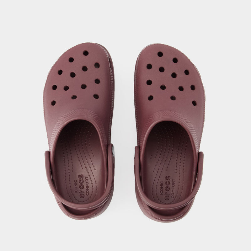 Crocs CLASSIC PLATFORM FLIP - Pool shoes - dark cherry/bordeaux - Zalando.de