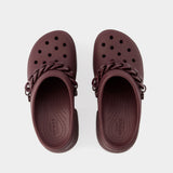 Siren Chain Slides - Crocs - Thermoplastic - Dark Cherry